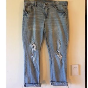 Distressed Boyfriend Jeans